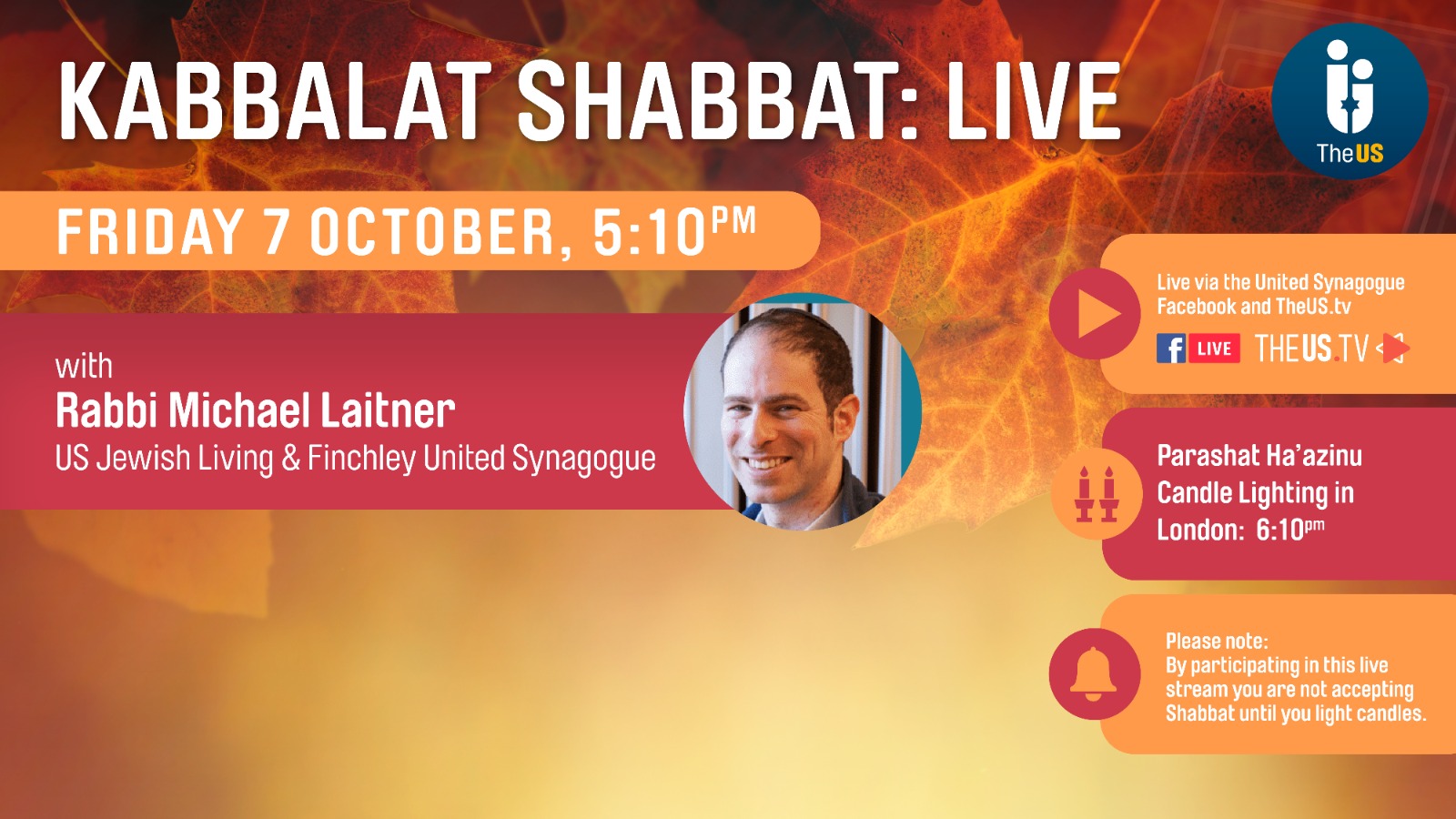 Kabbalat Shabbat at 5:10pm
