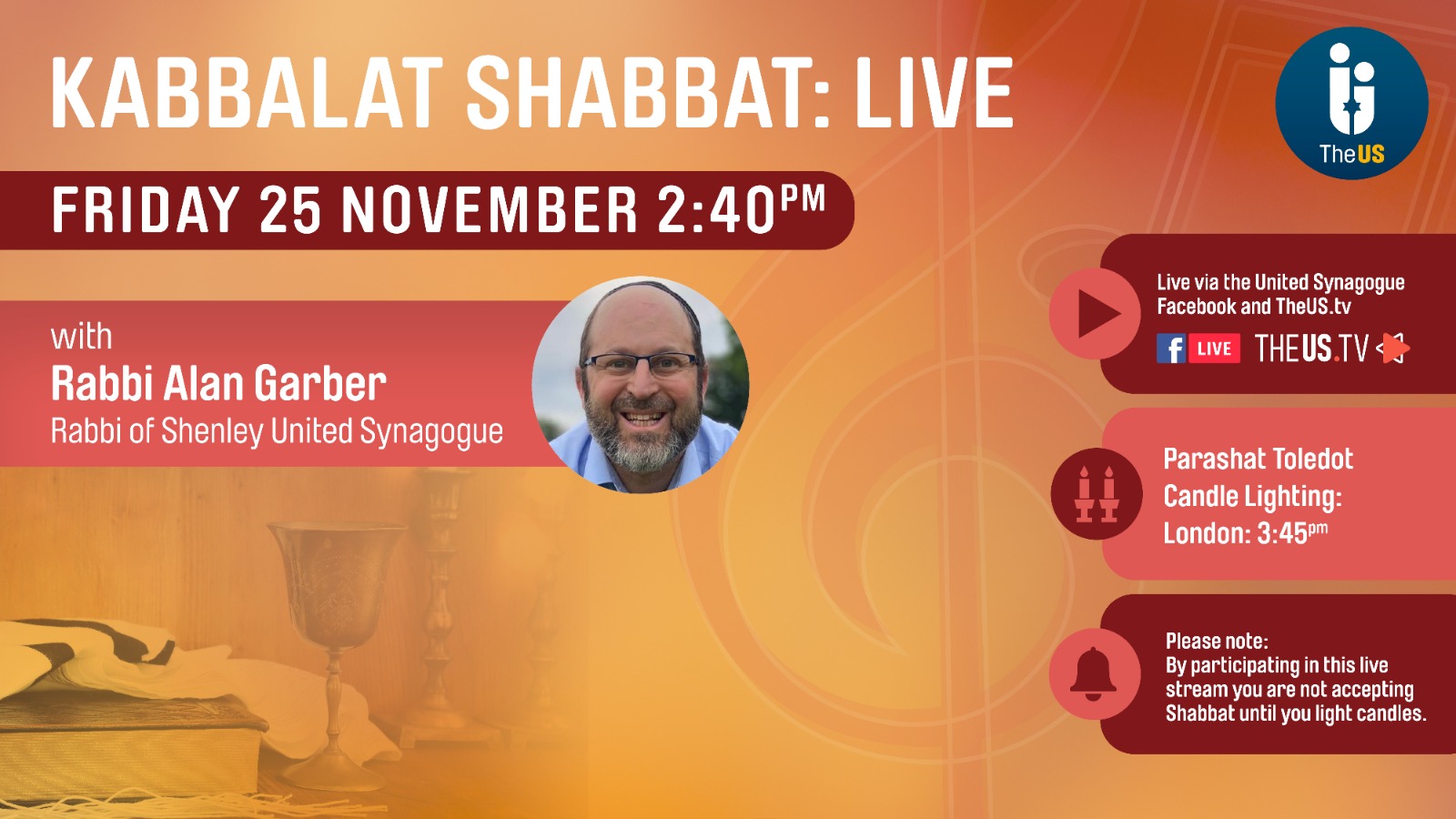 Kabbalat Shabbat at 2:40pm