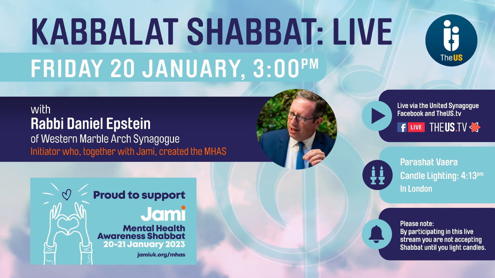 Kabbalat Shabbat at 3:00pm