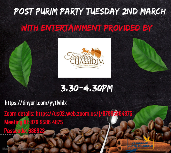 Cranbrook's Post-Purim Party