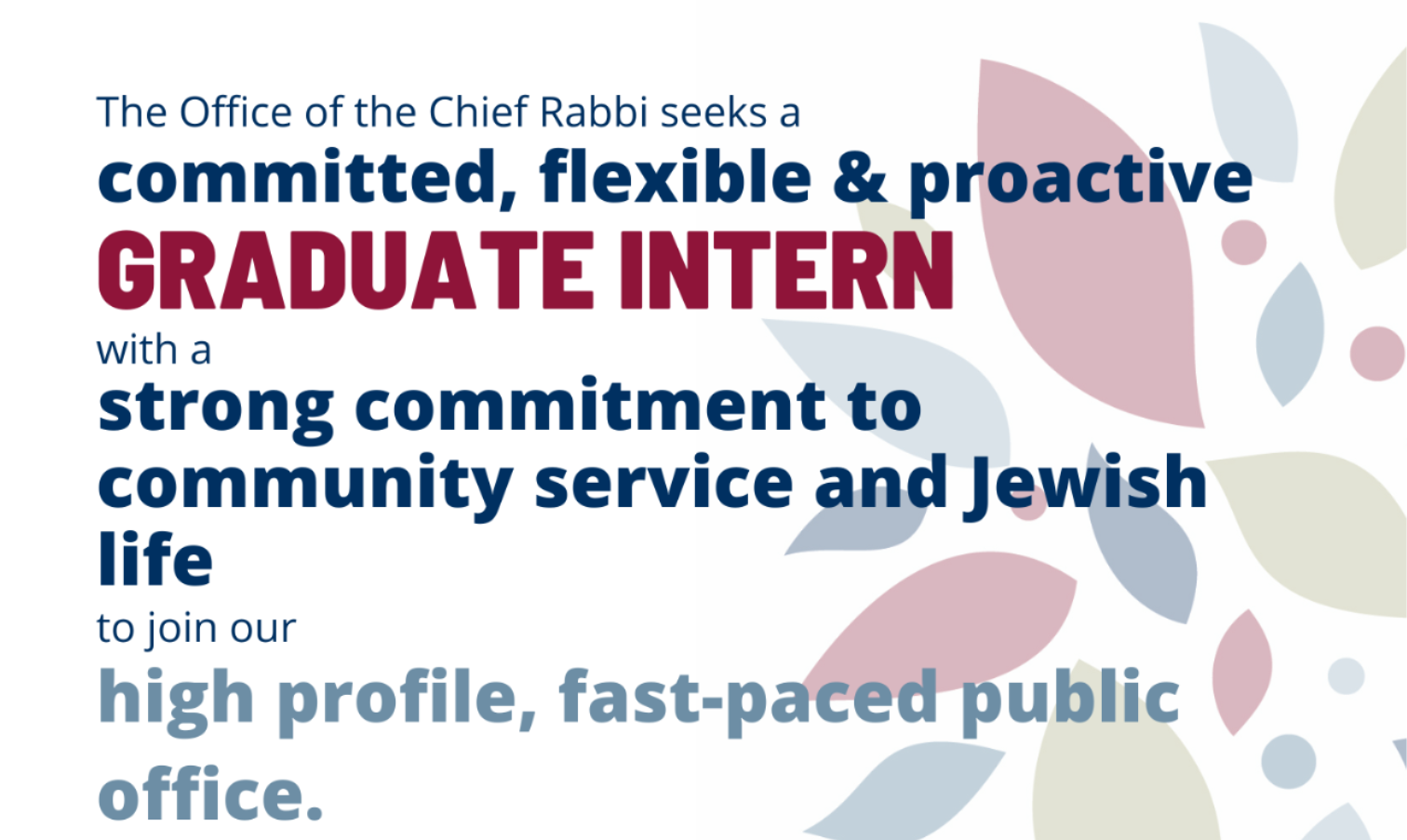 Graduate intern sought!