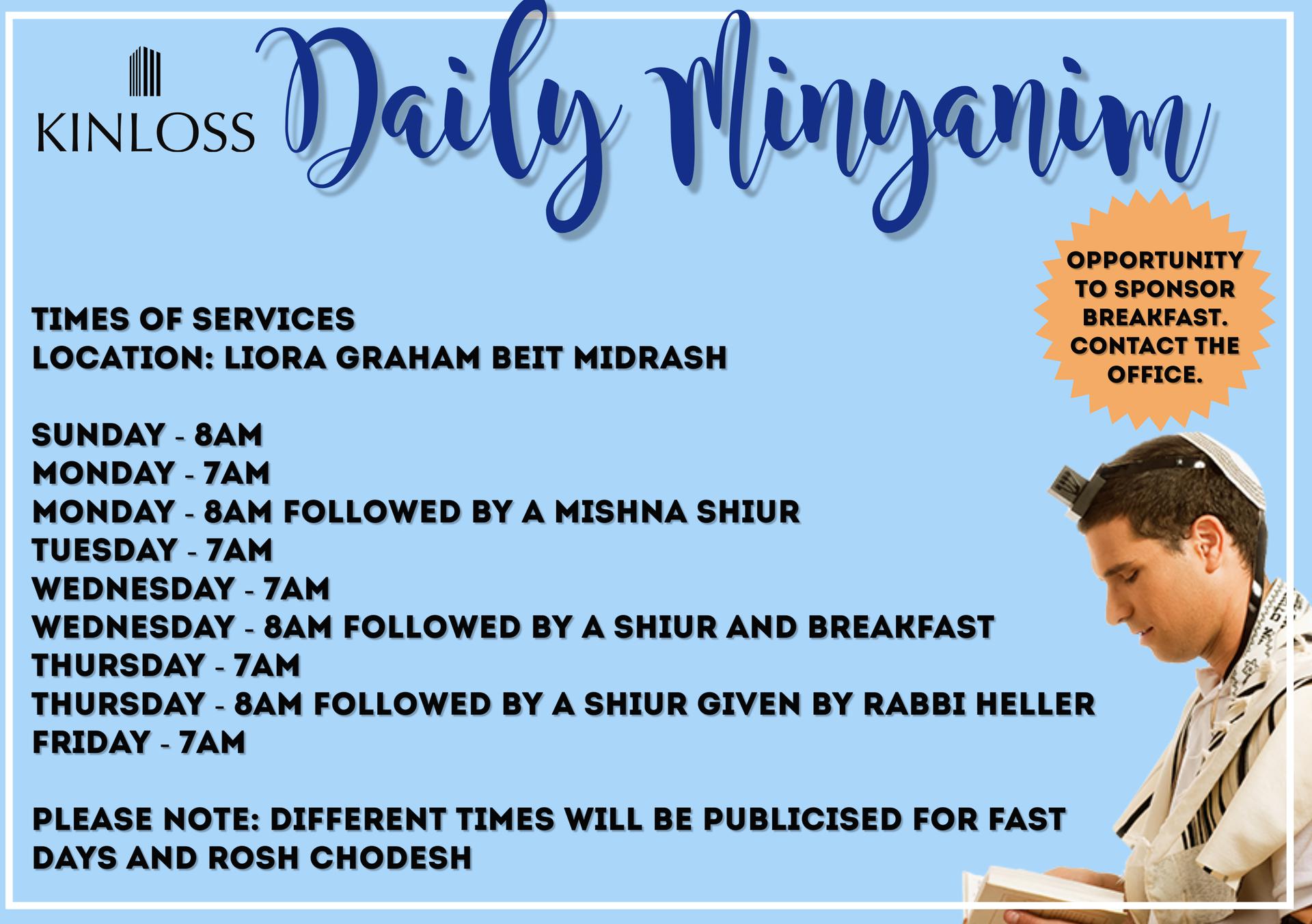 Daily Minyanim
