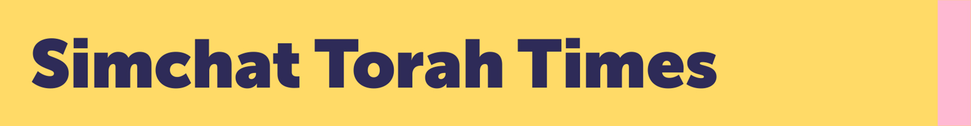 Simchat Torah times