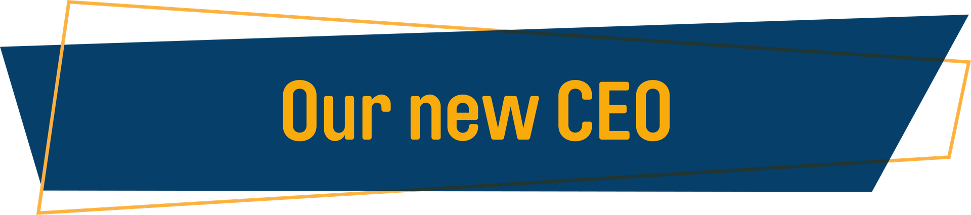 Our new CEO