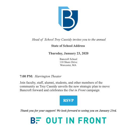 State of The School Invitation