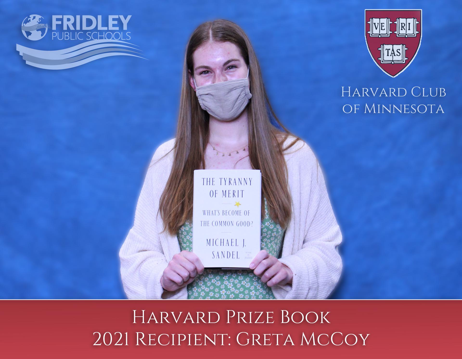 Greta McCoy - Harvard Prize Book Recipient