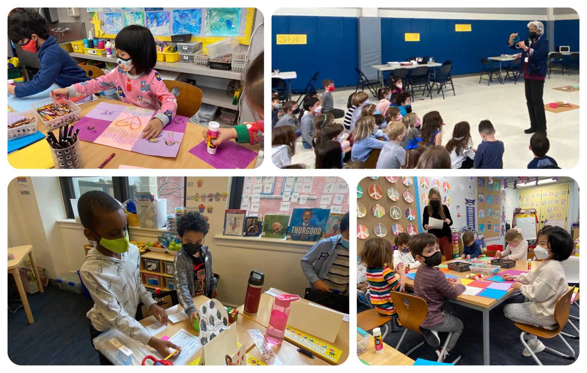 lower school collage of MLK events