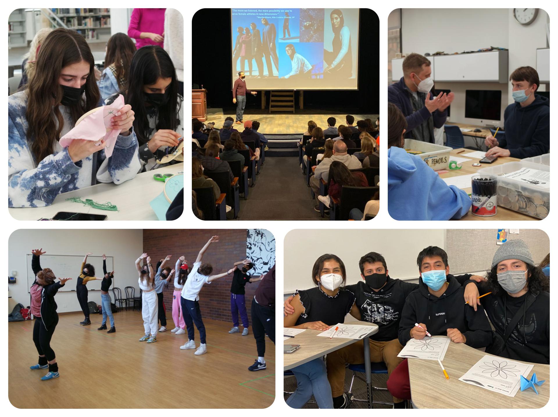 upper school collage of MLK events