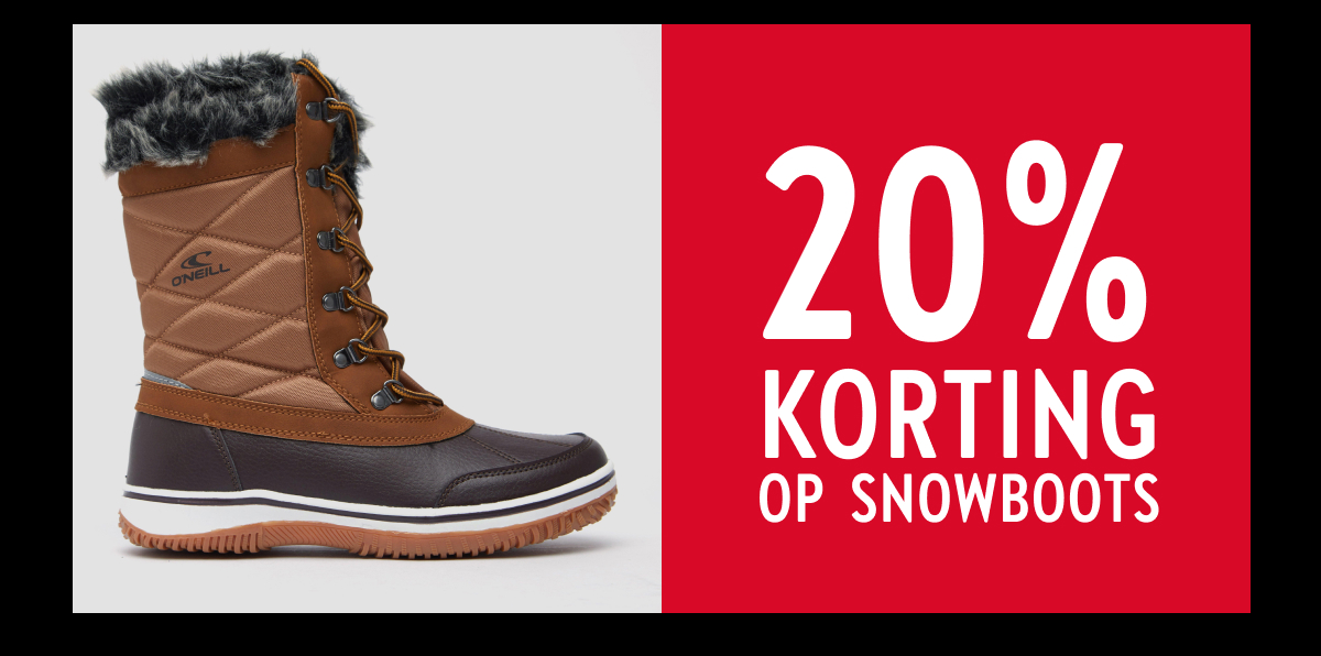 20% korting op Snowboots