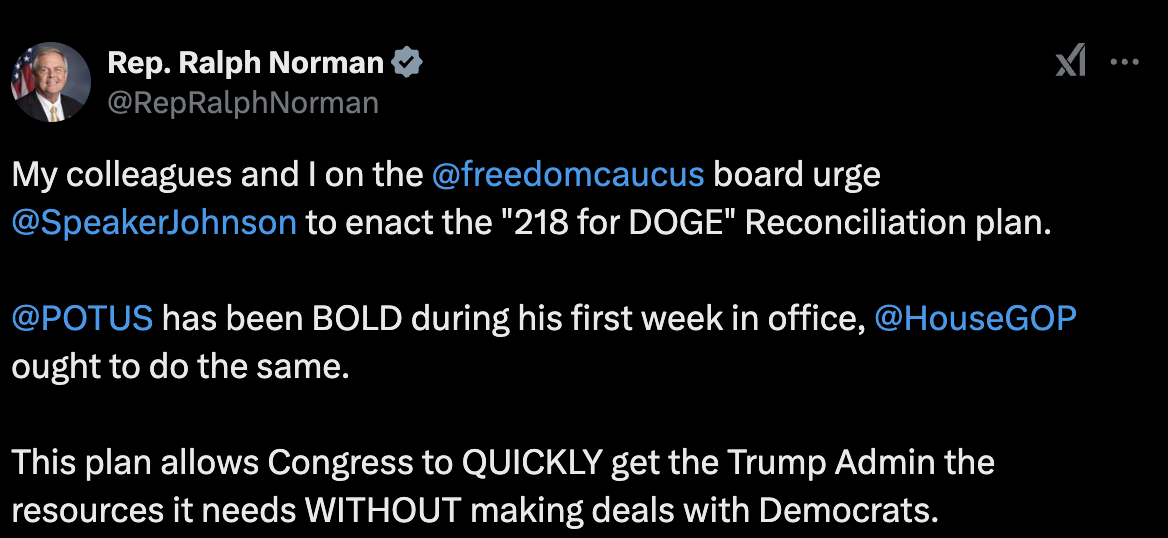 HFC Ralph Norman Tweet