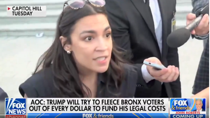 AOC says Trump is wearing a 'legal ankle bracelet'