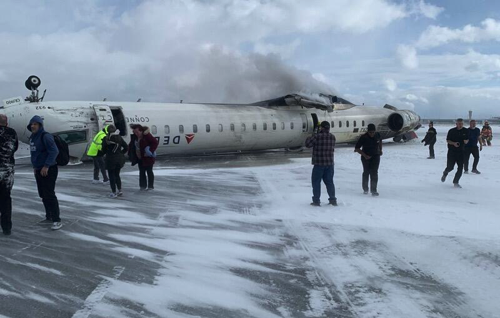 Pilot Captures Dramatic Video Of Delta Regional Jet Crash At Toronto Airport