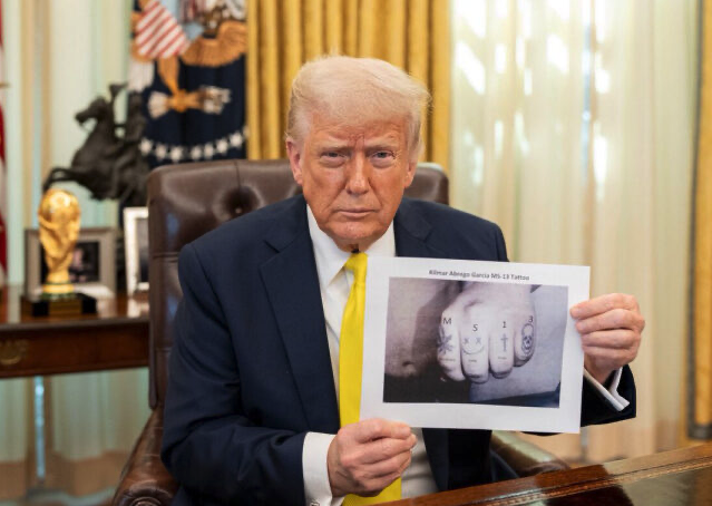 President Trump Drops the Hammer: Releases Photo of MS-13 Gang Member Kilmar Abrego Garcia’s Tattooed Knuckles in Devastating PR Blow to the Left