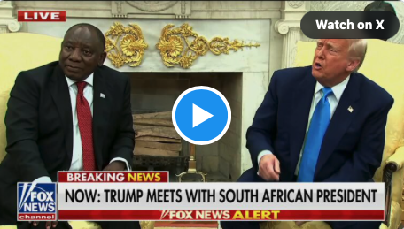 Watch: Trump Stuns South Africa's Ramaphosa, Plays 'Kill The Boer' Clip In The Oval Office, Destroys NBC Reporter