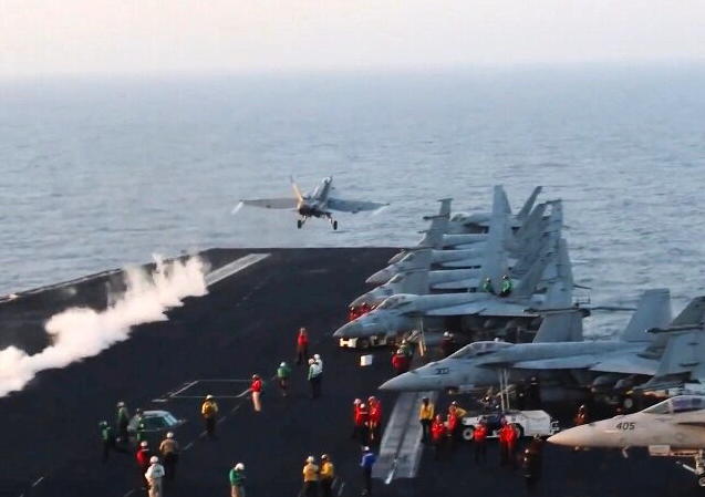 Fighter Jet Falls Overboard As USS Truman Evaded Inbound Houthi Fire
