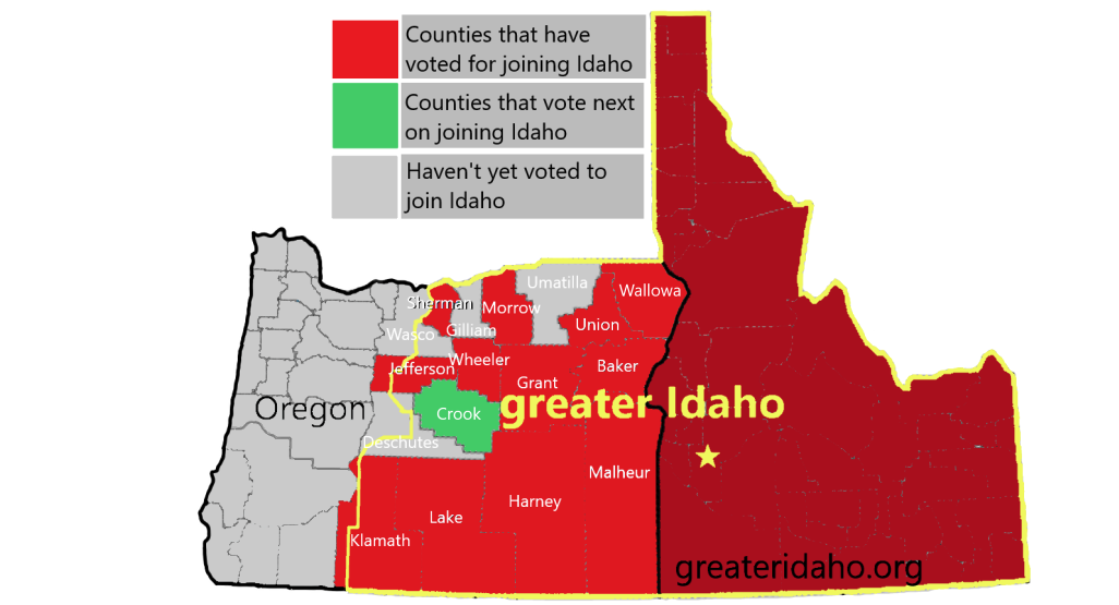 13th Oregon County Votes To Secede And Join 'Greater Idaho'