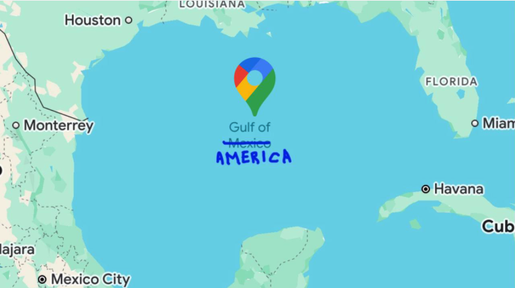 BREAKING: Google to change Gulf of Mexico to Gulf of America on all maps