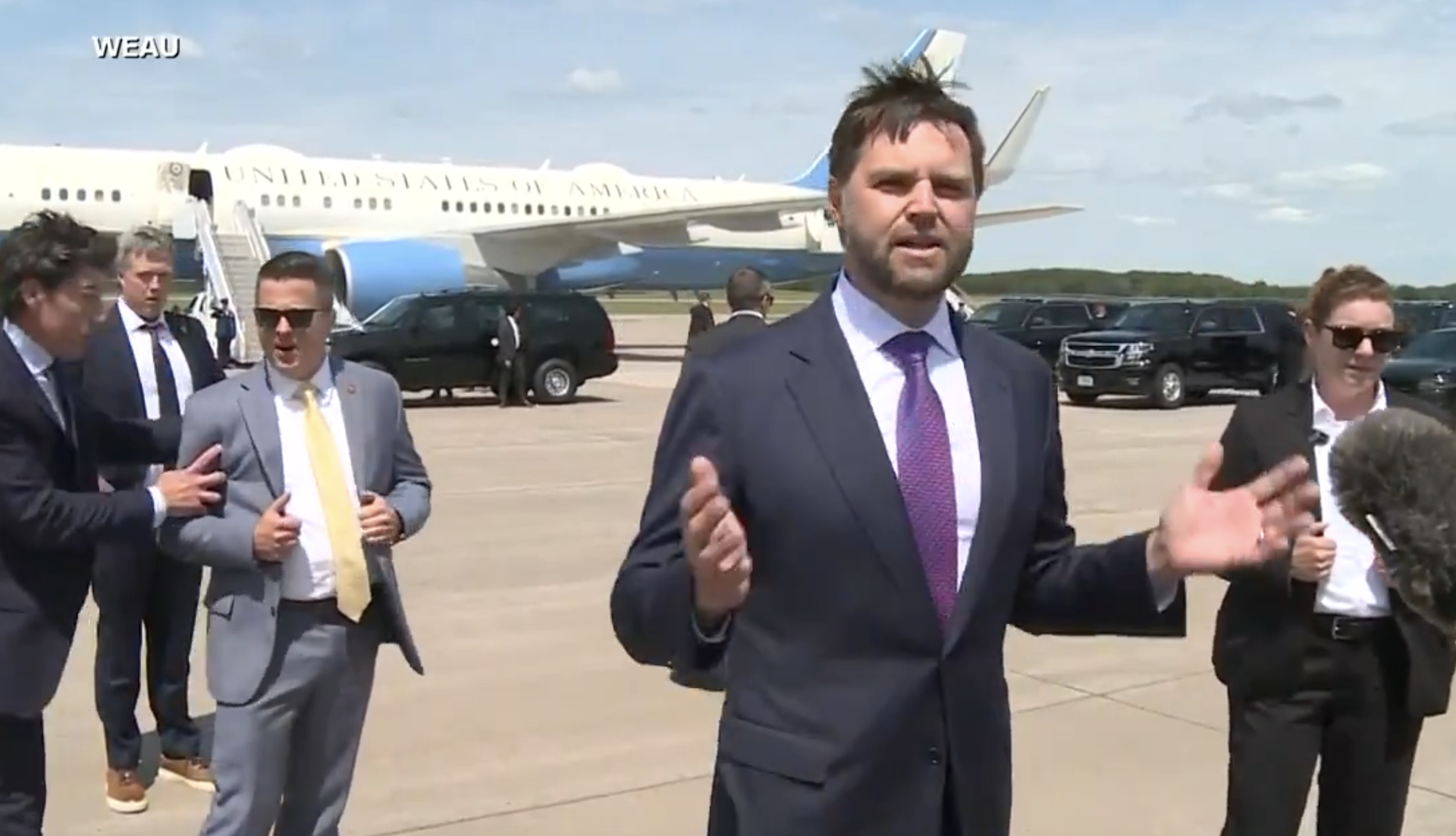 WATCH: JD Vance confronts Kamala Harris' camp in-person