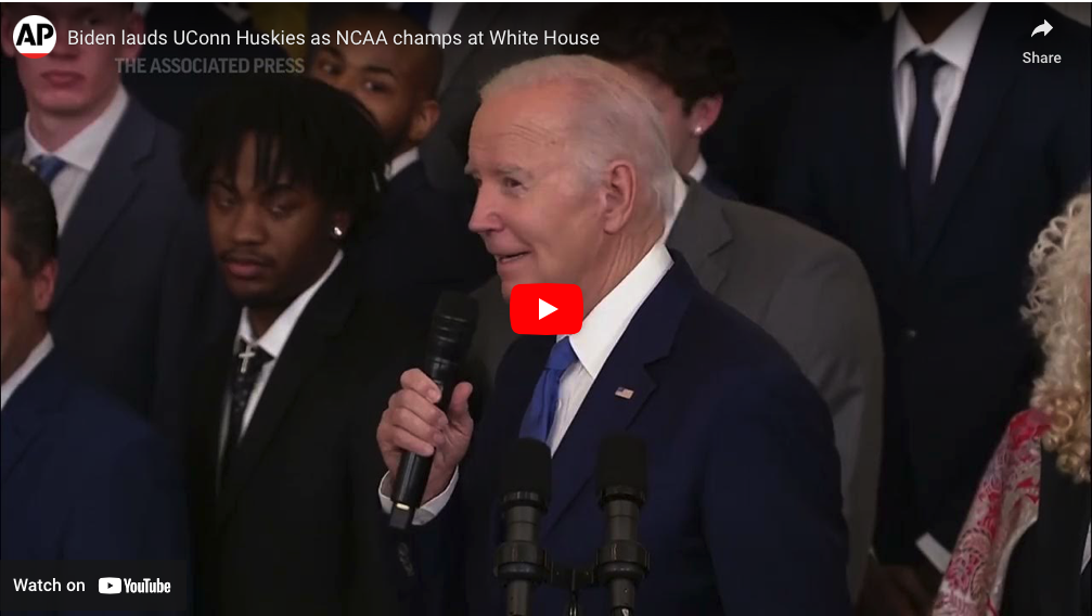 GOING VIRAL: NCAA Basketball Star Describes What It Was Like to Meet Dementia Joe at the White House (VIDEO)