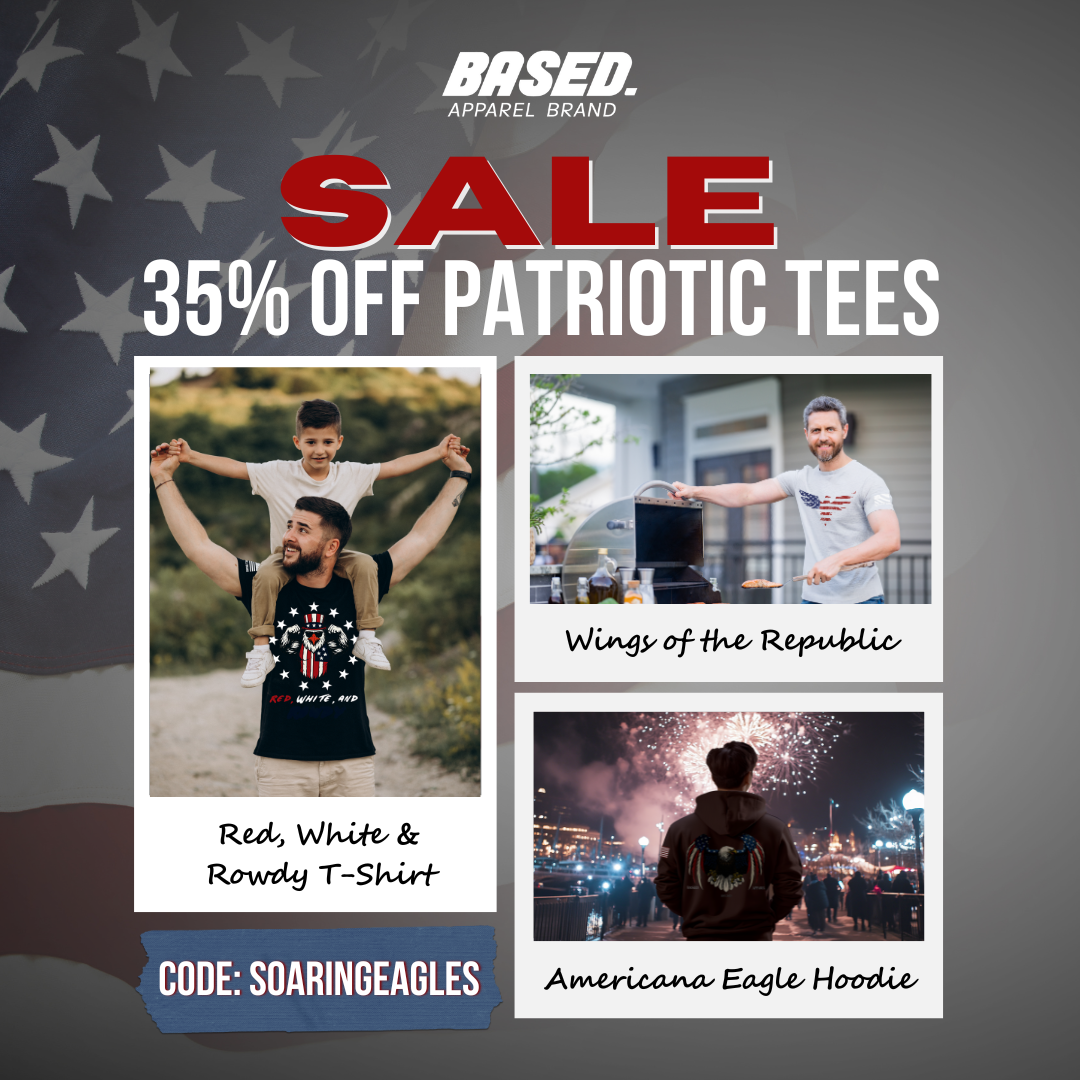 35% Off Patriot Tees At BASED APPAREL
