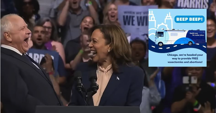Abortion bus from Planned Parenthood to give free abortions, vasectomies at Chicago DNC