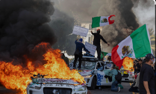 Trump bans masks at LA protests, causing uproar on social media
