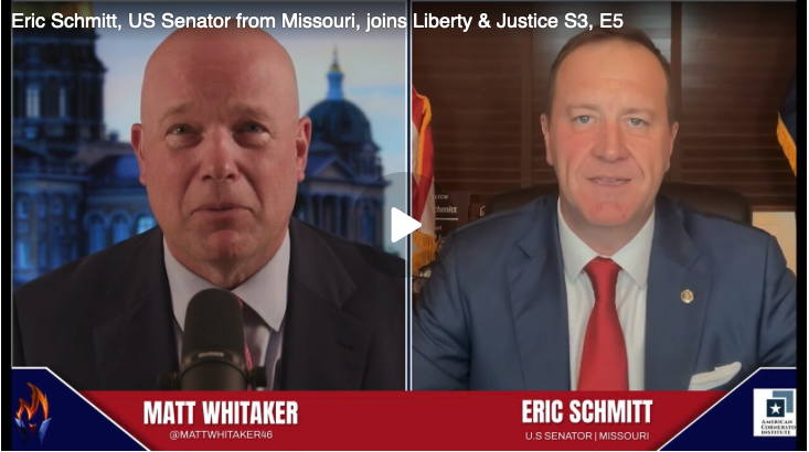 Senator Eric Schmitt Joins Season 3 of Liberty & Justice