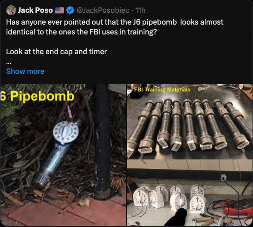 The FBI training bombs look suspiciously like the J6 pipebomb...