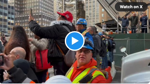 'We want Trump': Construction workers greet Trump on way to NYC courthouse