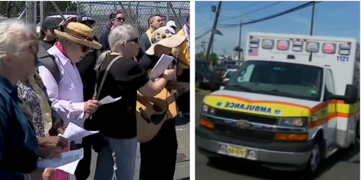 BREAKING: Protesters block access to Newark ICE detention center, refuse to leave until arrested