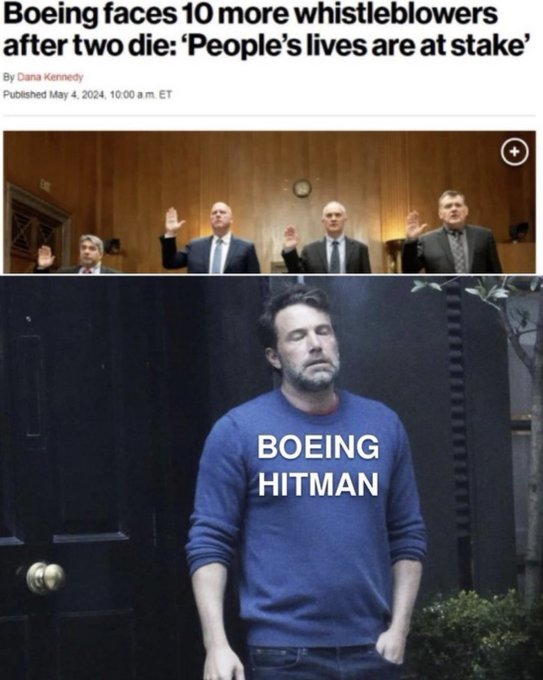 Boeing whistleblowers keep dying.