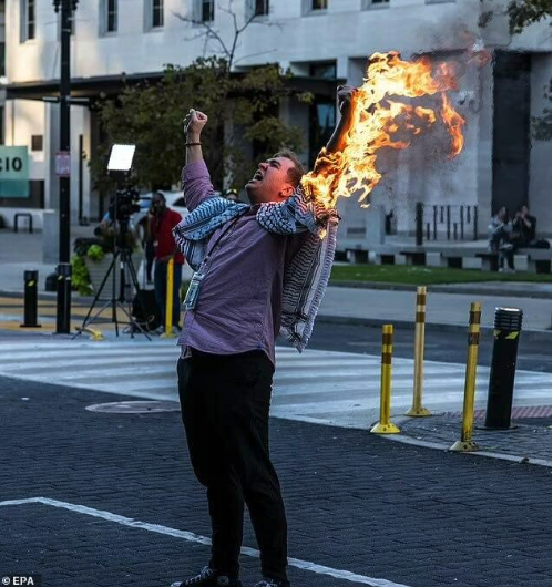 ''We Spread Misinformation'': Photojournalist Lights Himself On Fire Near White House