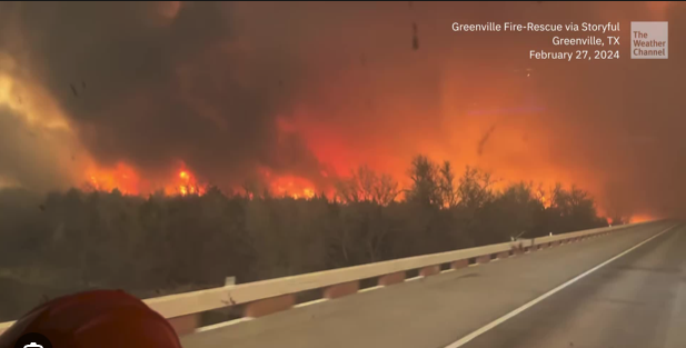 Out-of-control Texas wildfires pause work at nuclear weapons facility