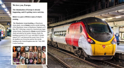 Hackers Target UK Rail Network Wi-Fi To Warn Of ''Islamisation Of Europe''