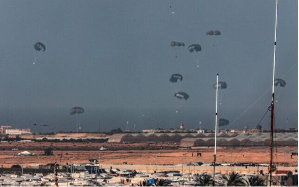 U.S. begins air-dropping aid into Gaza