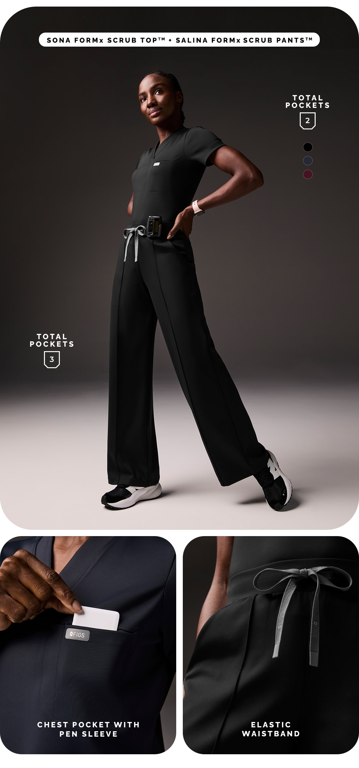 SONA FORMx SLIM V-NECK SCRUB TOP™