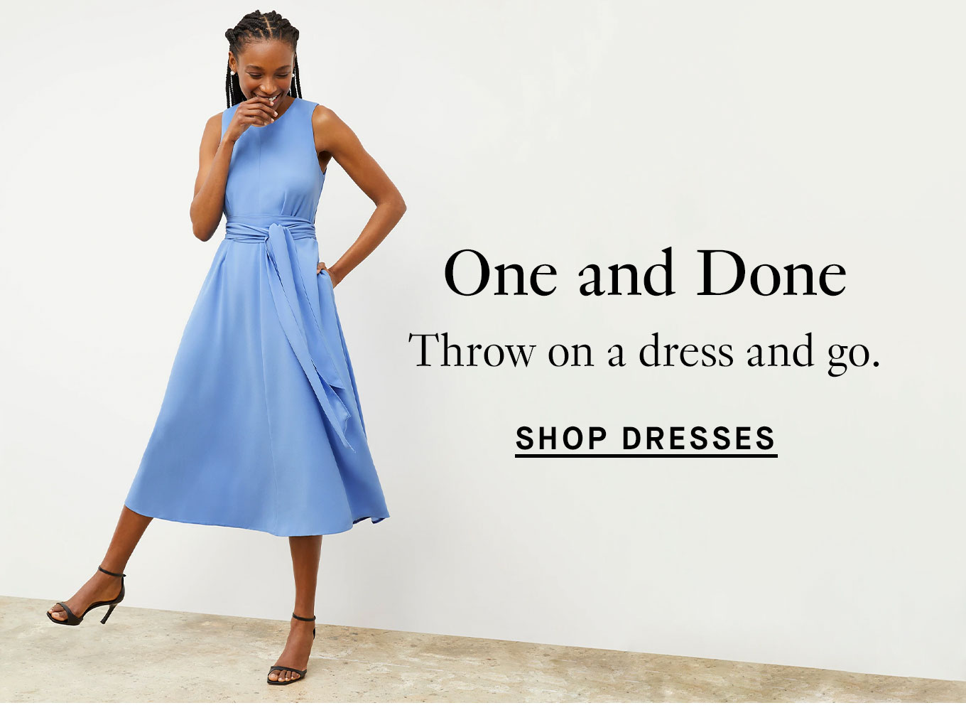 Shop dresses.