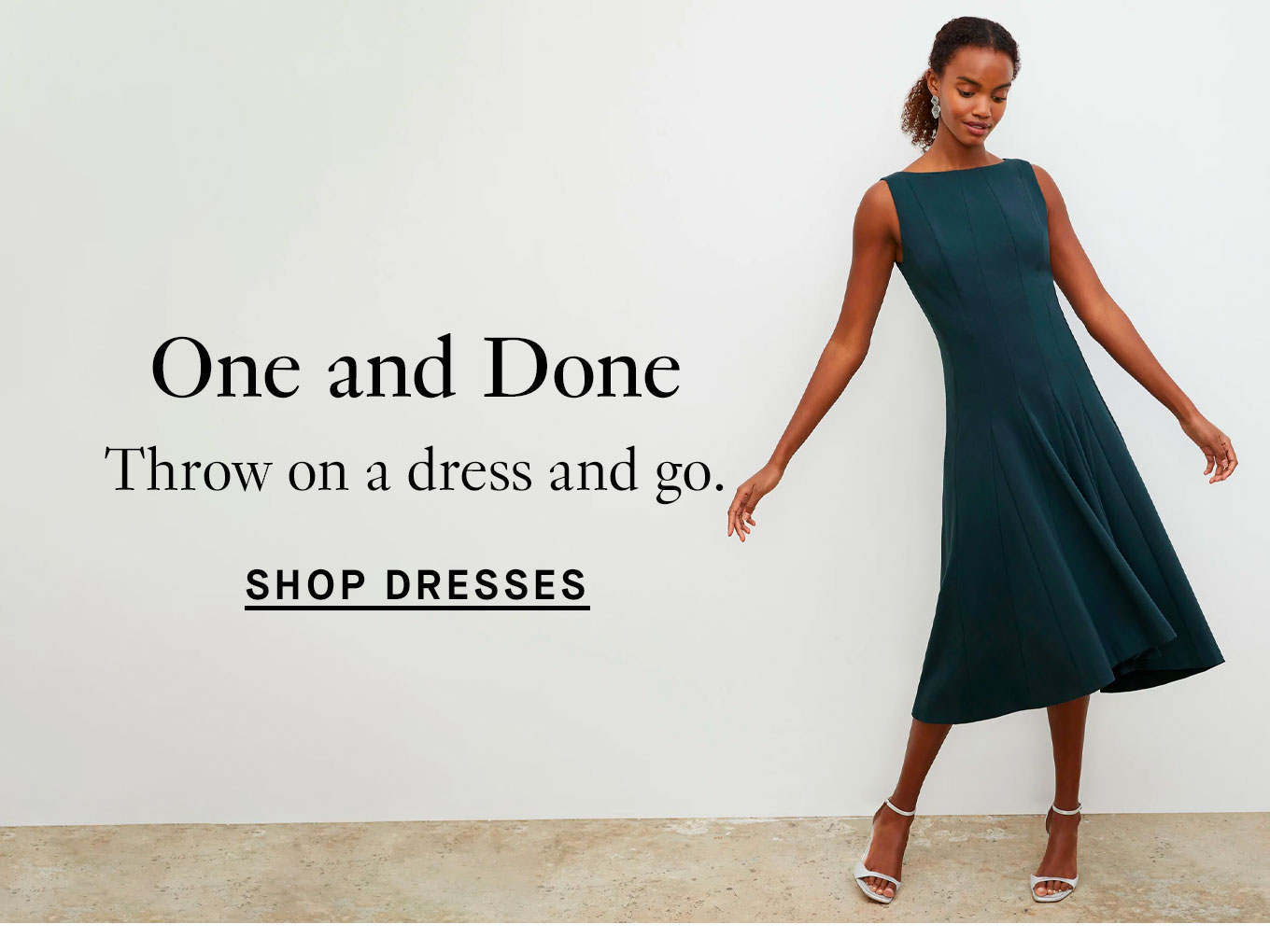 Shop dresses.