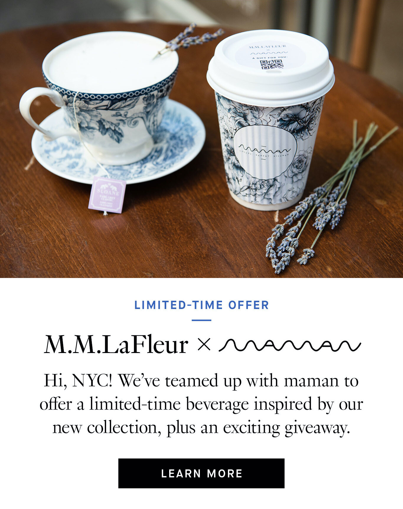 Hi NYC! We've teamed up with maman to offer a limited-time beverage inspired by our new collection, plus an exciting giveaway.