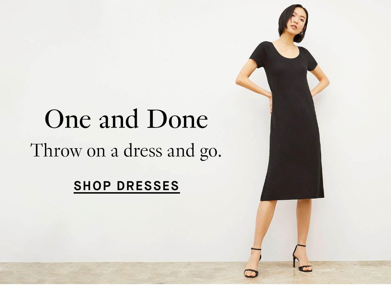 Shop dresses.