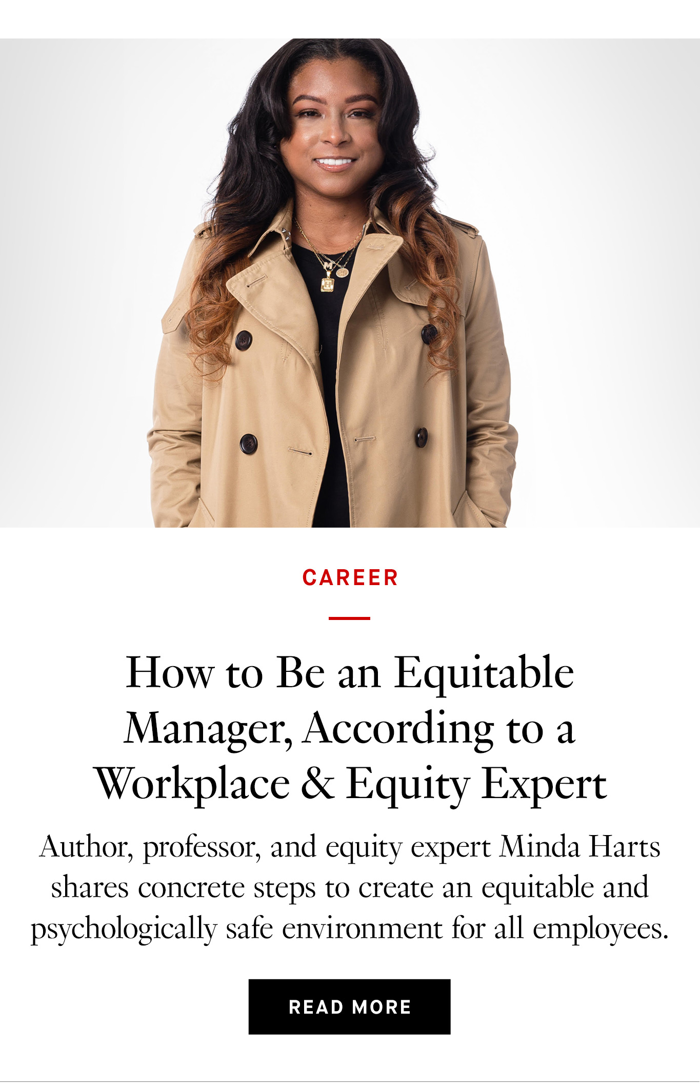 How to Be an Equitable Manager, According to a Workplace & Equity Expert. Read More.