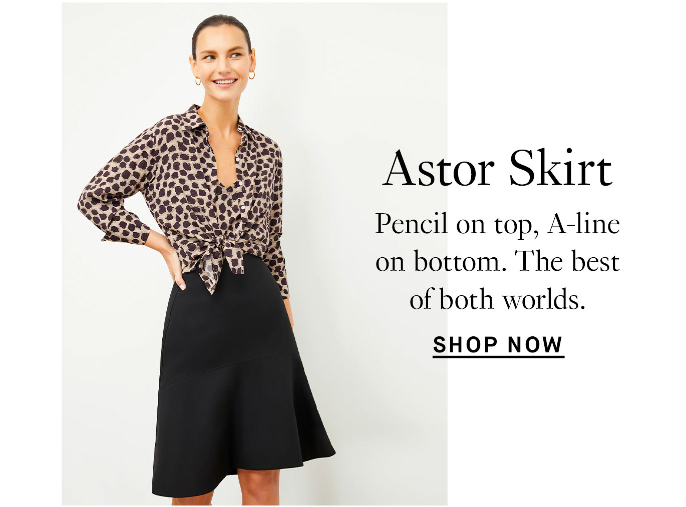 The Astor Skirt: Pencil on top, A-line on bottom. The best of both worlds.