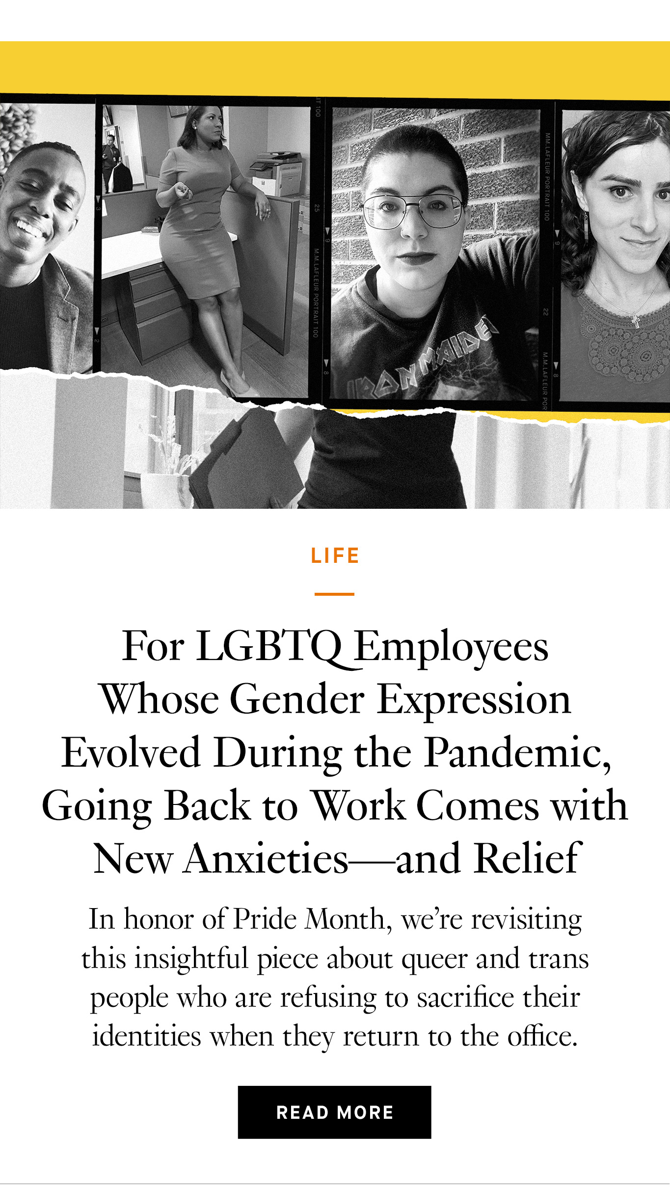 For LGBTQ Employees Whose Gender Expression Evolved During the Pandemic, Going Back to Work Comes with New Anxieties—and Relief.