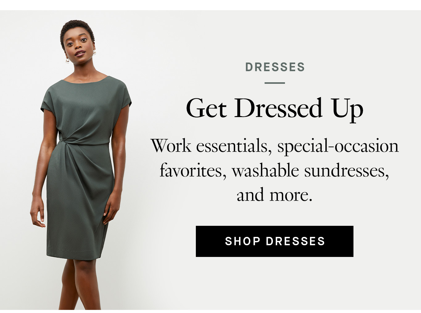Shop dresses.