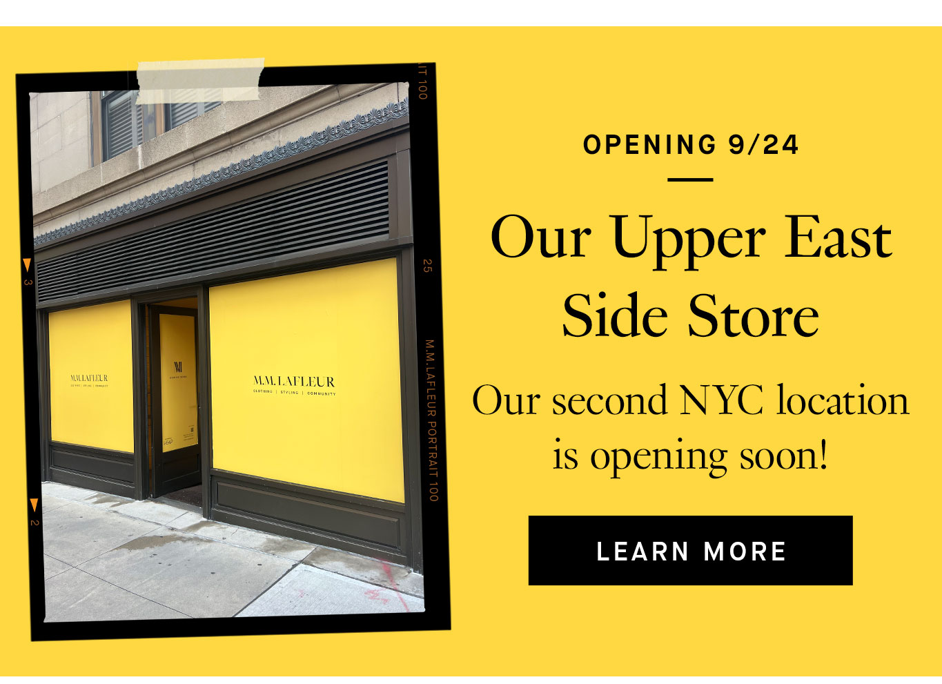 Opening 9/24: The Upper East Side Store. Our second NYC location is opening soon! Learn More.