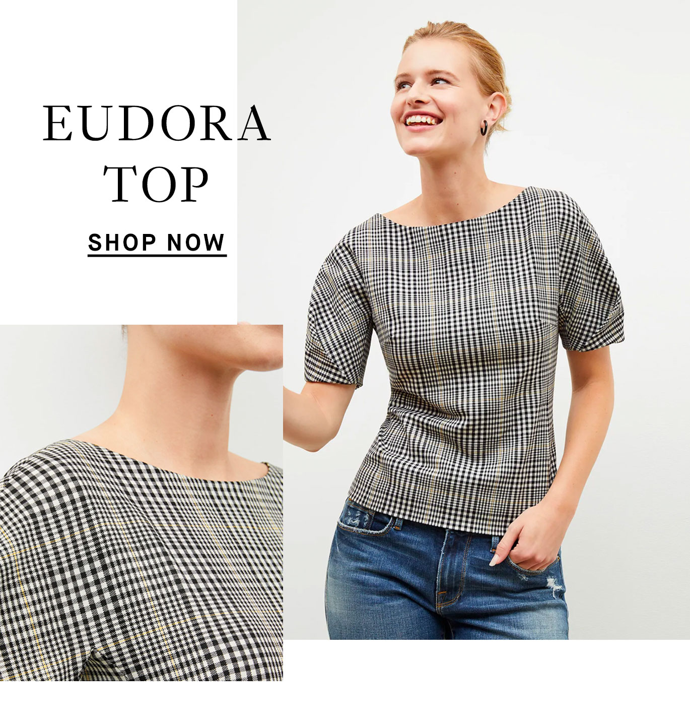 Outfit Inspiration. The Eudora top. Shop now.