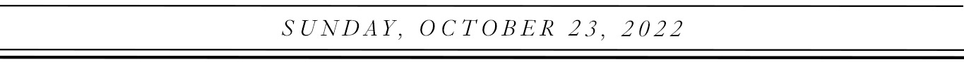 Sunday, October 33, 2022.