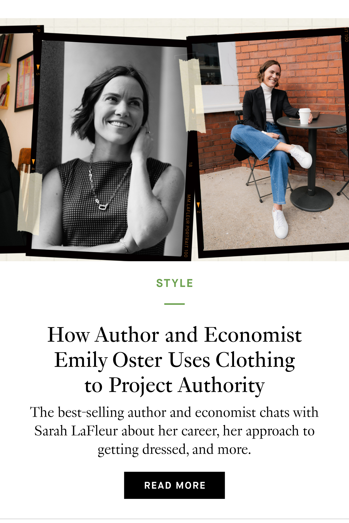How Author and Economist Emily Oster Uses Clothing to Project Authority. Read More.