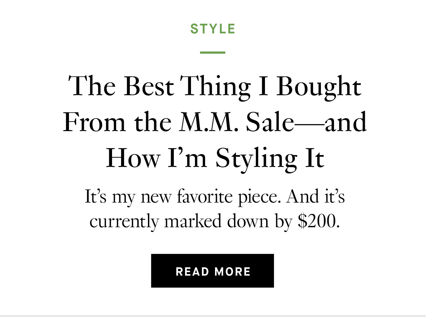 The Best Thing I Bought From the M.M. Sale—and How I'm Styling It