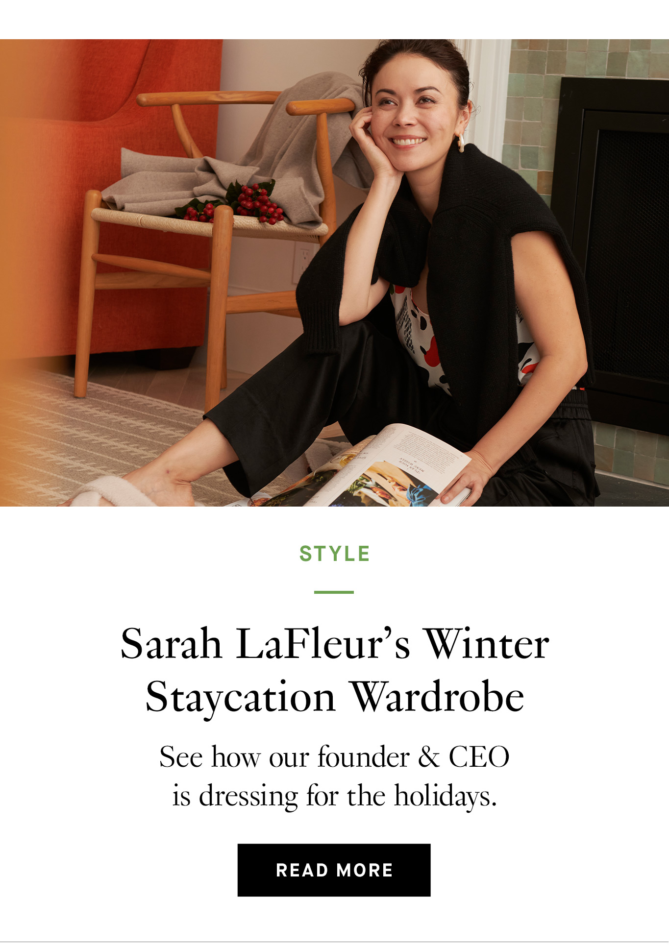 Sarah LaFleur’s Winter Staycation Wardrobe